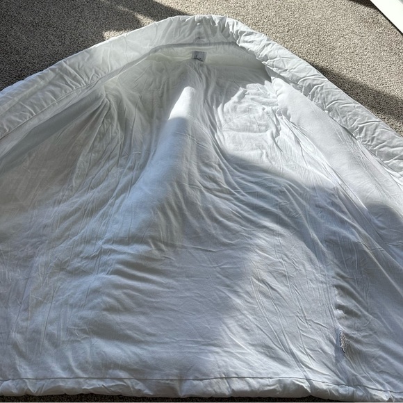If Only Home Duvet Robe White Quilted Robe One Size Pockets - Picture 13 of 13